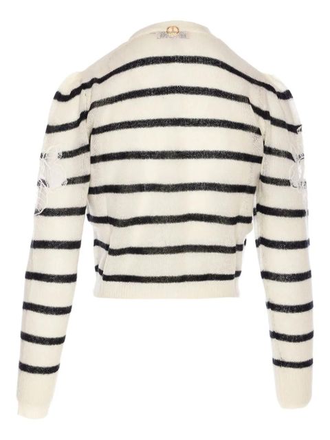 TWINSET striped lace-detail cardigan - White - zdjęcie produktu nr 2