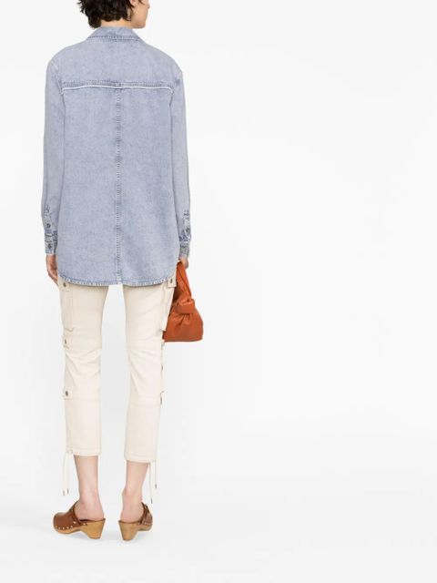 ISABEL MARANT Pearl chambray shirt jacket - Blue
