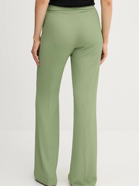 Sandro Ferrone spodnie damskie kolor zielony szerokie high waist S25XBEFRING