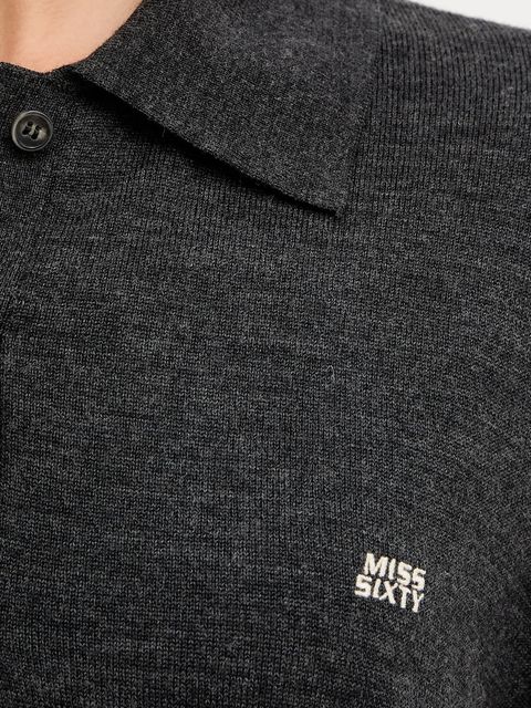 Miss Sixty sweter wełniany damski kolor szary lekki 6S1RJ37300