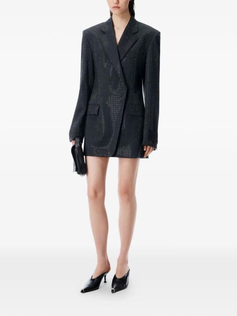 Alexander Wang fitted blazer wool mini dress - Grey