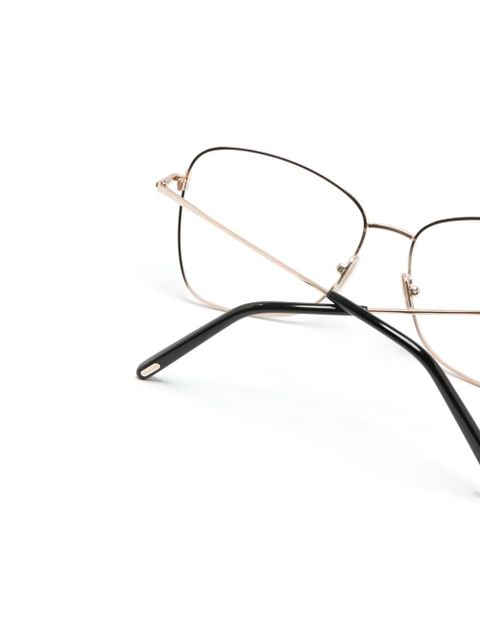 TOM FORD Eyewear two-tone butterfly-frame glasses - Gold