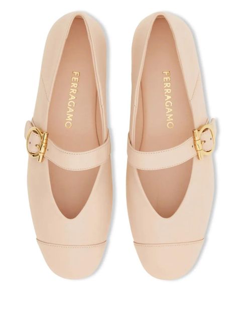 Ferragamo Gancini-buckle ballet flats - Pink