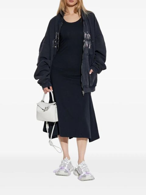 Balenciaga logo-patch dress - Black