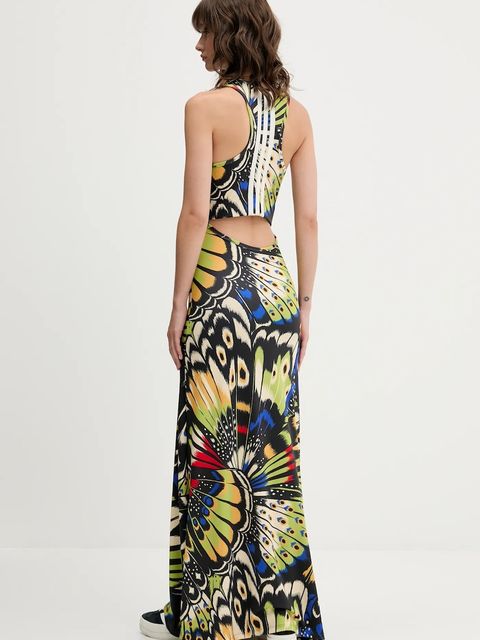 adidas sukienka x Farm Rio kolor czarny maxi dopasowana JL8610 - zdjęcie produktu nr 2