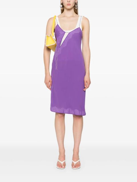Christopher Esber layered mini slip dress - Purple