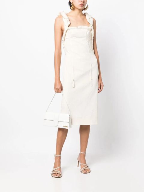 Jacquemus open-back ruffle-shoulder dress - Neutrals - zdjęcie produktu nr 2