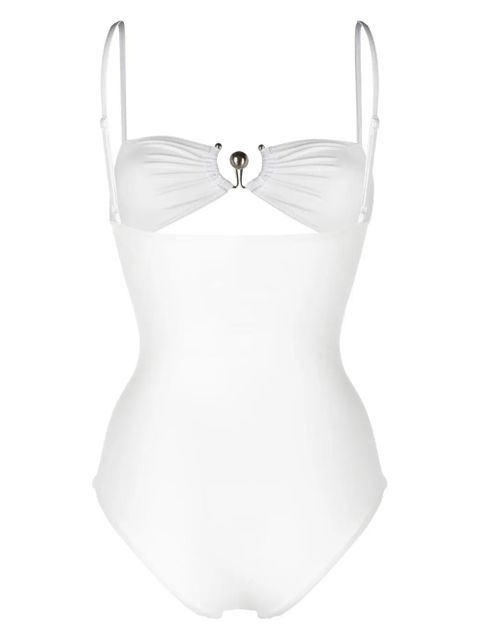 Christopher Esber square neck cut-out swimsuit - White - zdjęcie produktu nr 2