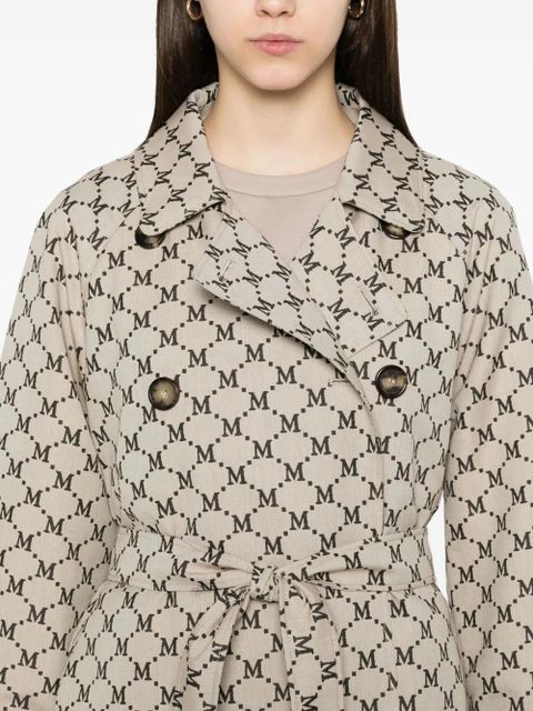 Max Mara monogram double-breasted trench coat - Neutrals