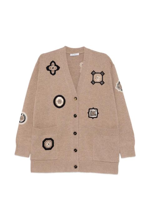 Max Mara Gioire appliquéd pocket cardigan - Neutrals - zdjęcie produktu nr 1