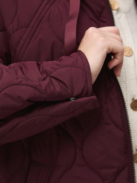 Medicine kurtka damska kolor bordowy przejściowa oversize