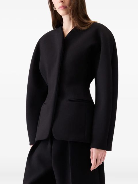 Jacquemus The Ovalo fitted jacket - Black - zdjęcie produktu nr 2