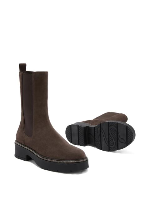 René Caovilla leather chelsea boots - Brown