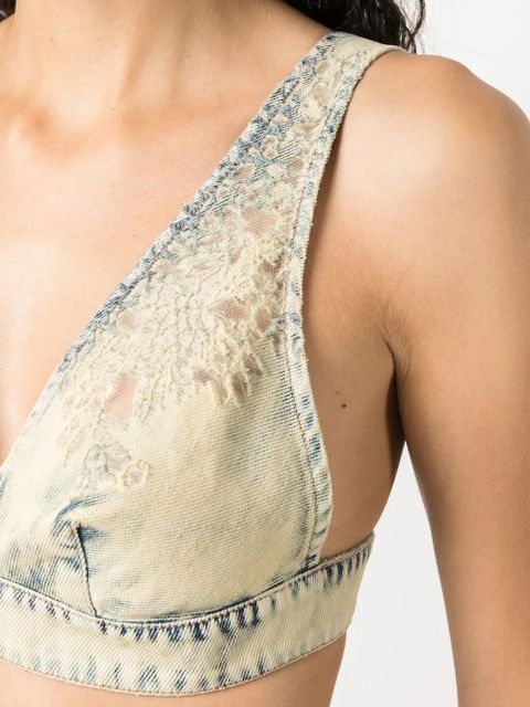 Diesel denim bra-style top - Neutrals