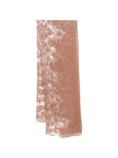 TWINSET floral-pattern scarf - Brown - zdjęcie produktu nr 1