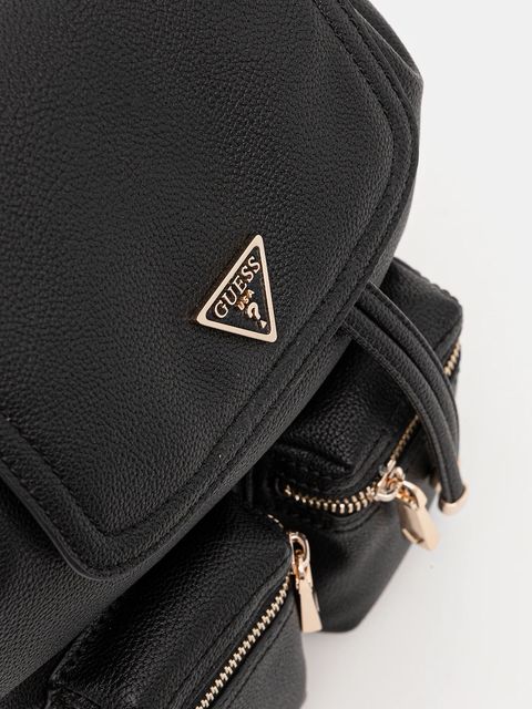 Guess plecak MANHATTAN damski kolor czarny mały gładki HWBG71 18310