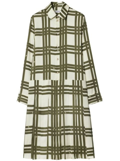 Burberry ribbon-check silk dress - White - zdjęcie produktu nr 1