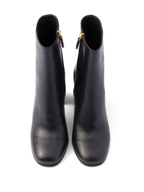 Prada leather 85mm booties - Black