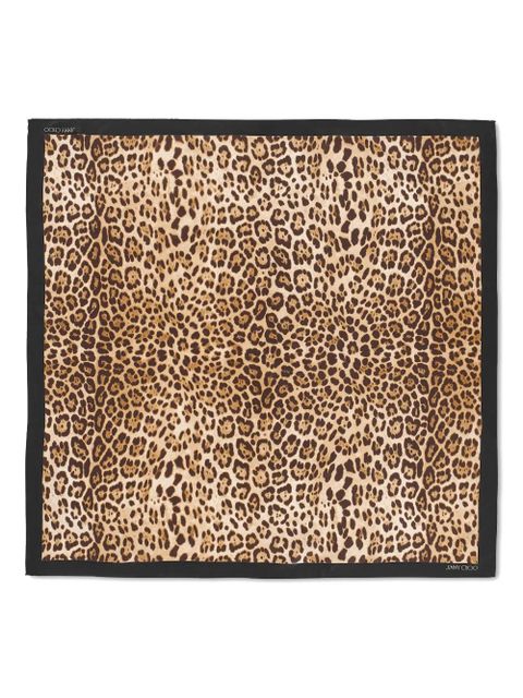 Jimmy Choo leopard-print scarf - Neutrals - zdjęcie produktu nr 1