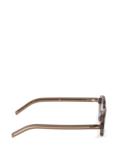 Prada Eyewear sunglasses with the iconic metal plaque - Brown