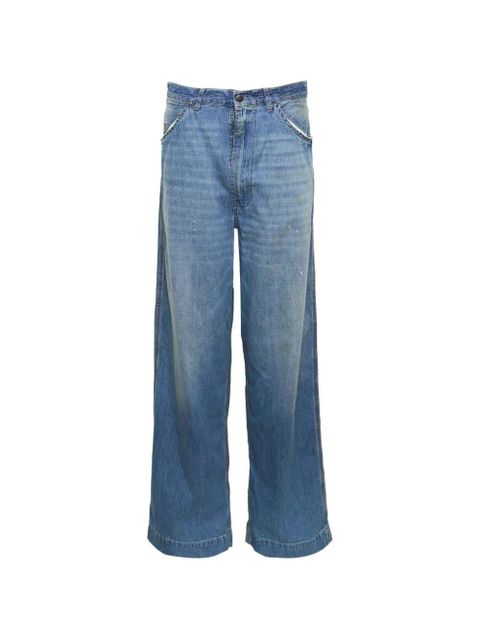 Maison Margiela label-detail wide-leg jeans - Blue - zdjęcie produktu nr 1