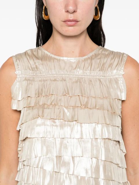 Ulla Johnson Quinn layered ruffled top - Neutrals