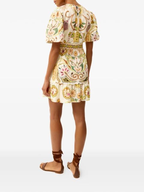 Marie Oliver Gwyneth V-neck floral print dress - Neutrals