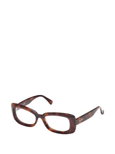Max Mara Eyewear rectangle-frame glasses - Brown - zdjęcie produktu nr 2