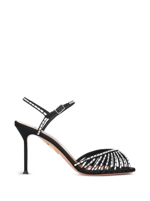 Aquazzura Hold Me Crystal heeled sandals - Black - zdjęcie produktu nr 1
