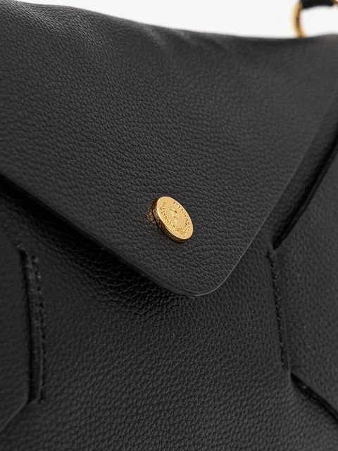 Pollini torebka skórzana kolor czarny PC4413PP0N QC0