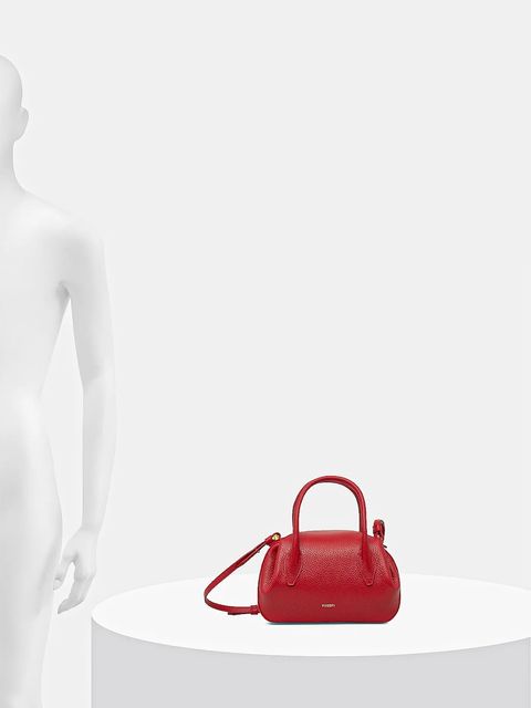 Yuzefi torebka skórzana OYSTER MINI DUFFLE kolor czerwony YUZPF25-HB-MOYD-L060