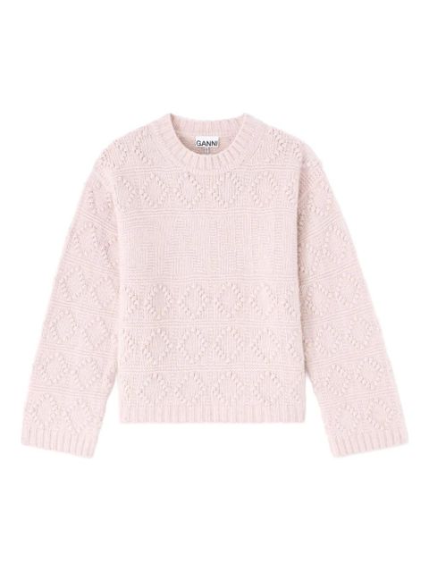 GANNI textured sweater - Pink - zdjęcie produktu nr 1