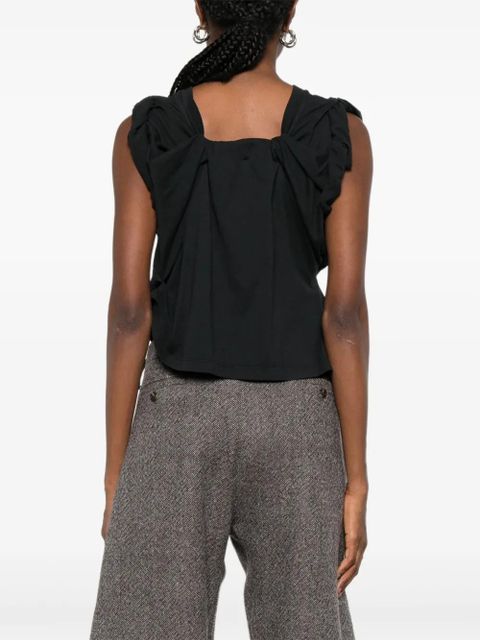 OUR LEGACY twisted boat-neck top - Black