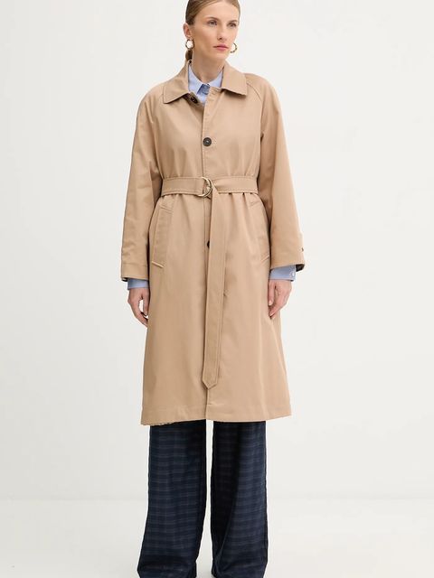 Marella płaszcz dwustronny z dodatkiem wełny kolor beżowy 2523026011200