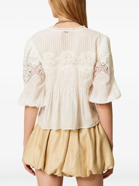 TWINSET lace-detail shirt - White