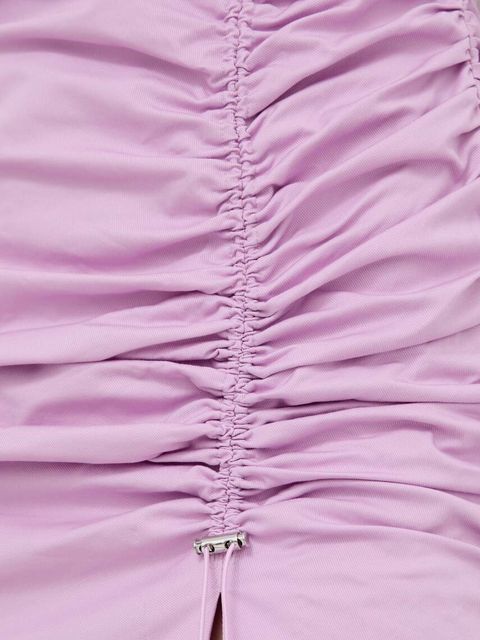 Karl Lagerfeld sukienka jeansowa kolor różowy mini dopasowana