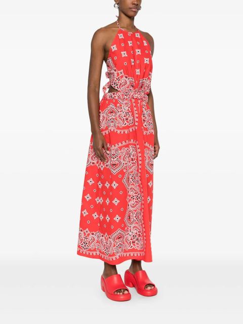 SANDRO Ajaccio midi dress - Red
