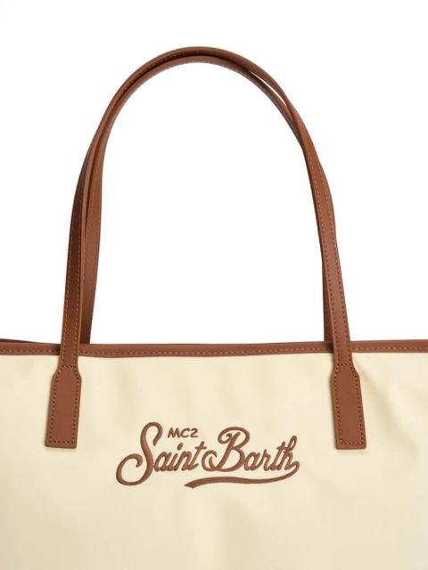 MC2 Saint Barth City logo-embroidered tote bag - Neutrals
