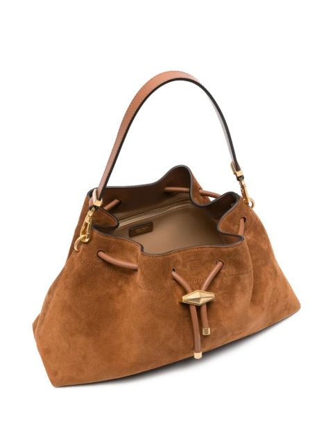 Jimmy Choo Bon Bon suede bucket bag - Brown