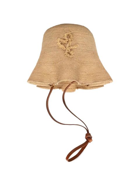 Ruslan Baginskiy The HatBag raffia drawstring shoulder bag - Neutrals