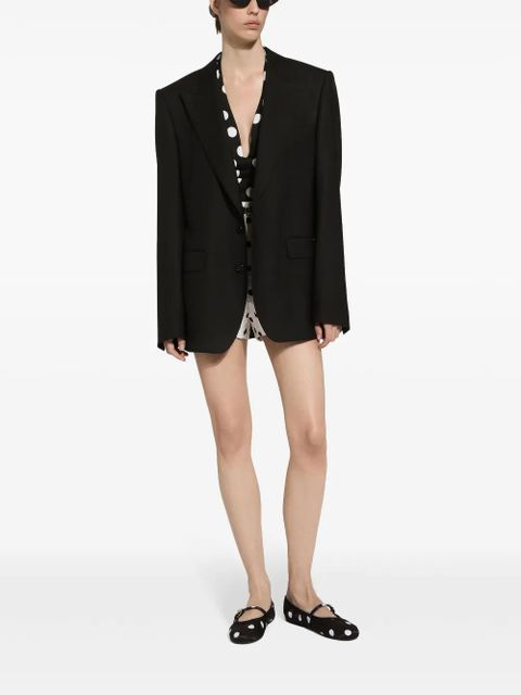 Dolce & Gabbana single-breasted virgin wool blazer - Black