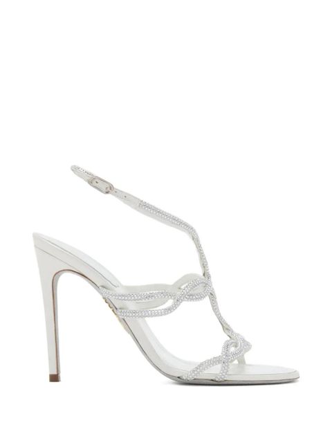 René Caovilla Dalilah crystal-embellished heeled sandals - White - zdjęcie produktu nr 1