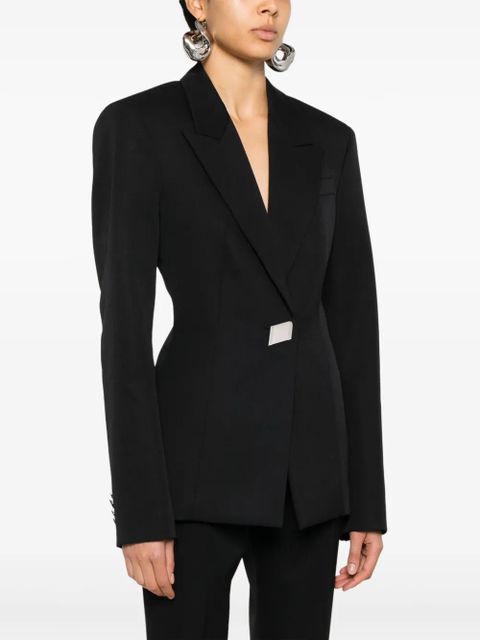 The Attico single-breasted virgin-wool blazer - Black - zdjęcie produktu nr 2