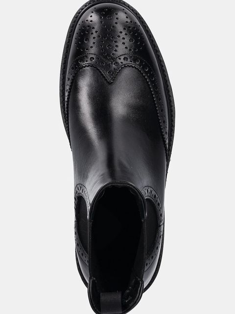 Ecco sztyblety skórzane Metropole Oslo Chelsea damskie kolor czarny na platformie 232883-01001