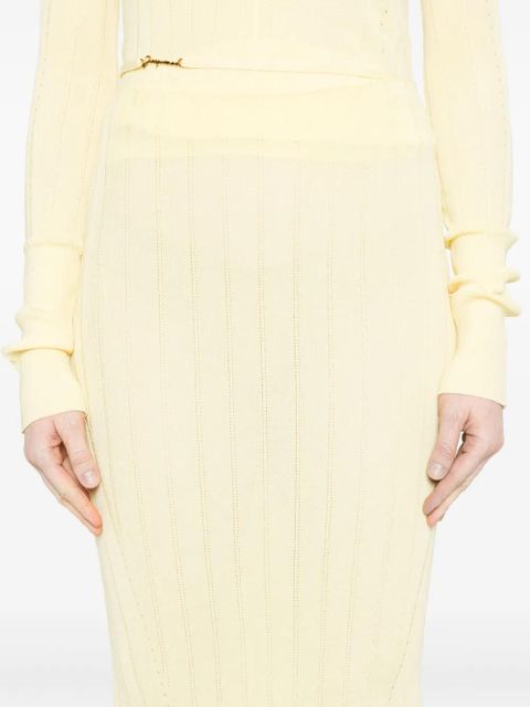 Jacquemus La jupe Pralù midi skirt - Yellow
