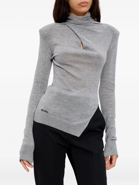 The Attico twisted fine-knit top - Grey - zdjęcie produktu nr 2