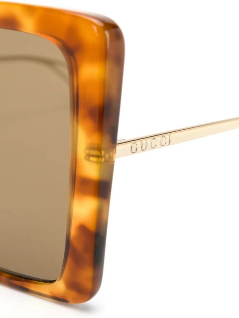 Gucci Eyewear oversized square frame sunglasses - Brown
