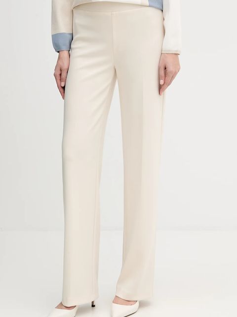 Joseph Ribkoff spodnie damskie kolor beżowy proste high waist 153088F25 - zdjęcie produktu nr 1