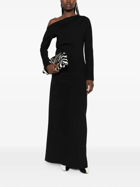 Róhe twisted jersey maxi dress - Black - zdjęcie produktu nr 1