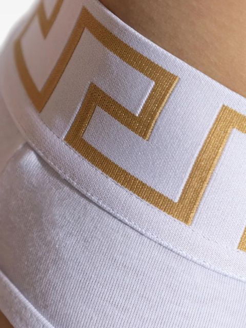 Versace Greca-waistband briefs - White